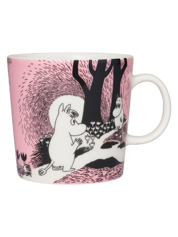 Moomin Kubek "Love" w kolorze jasnoróżowo-białym - 400 ml rozmiar: onesize