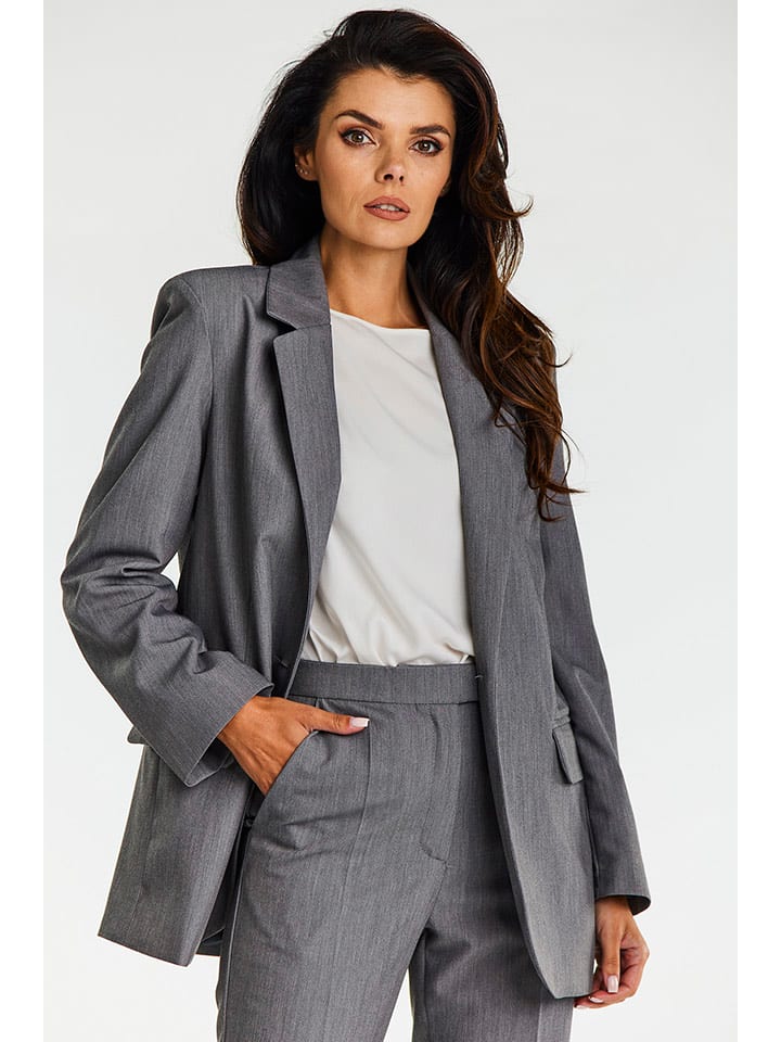 Awama Blezer w kolorze szarym rozmiar: M