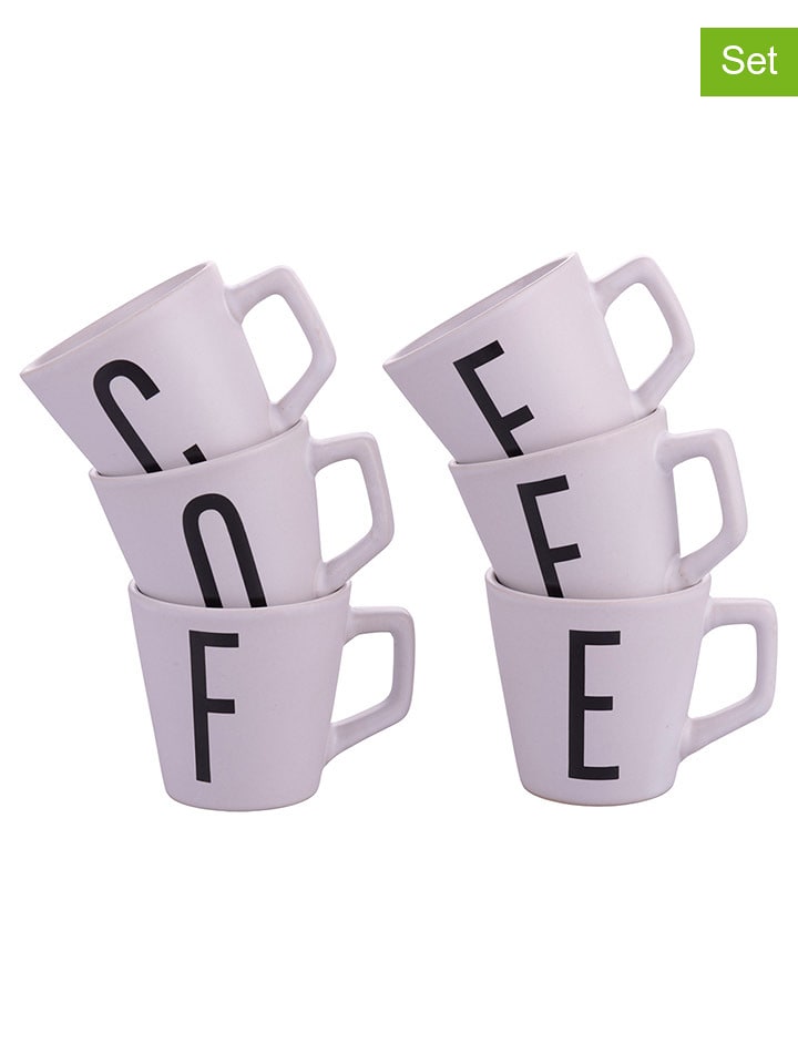 TINTEUNICHE 7-częściowy zestaw "Bigismore" w kolorze białym do kawy rozmiar: onesize