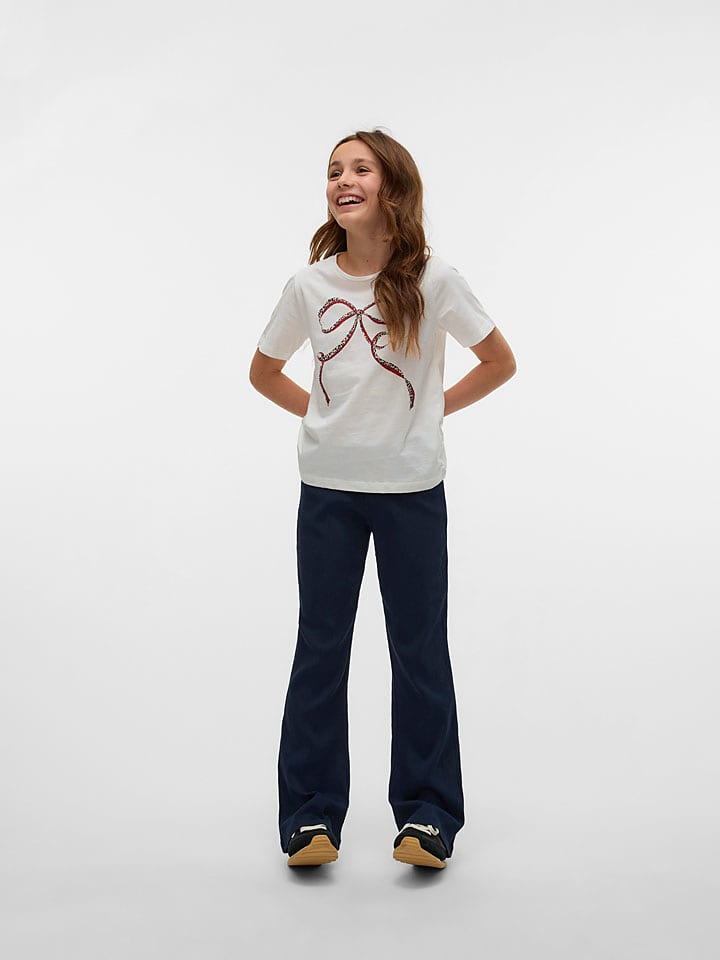 Vero Moda Girl Koszulka "Kelly" w kolorze kremowym rozmiar: 146/152