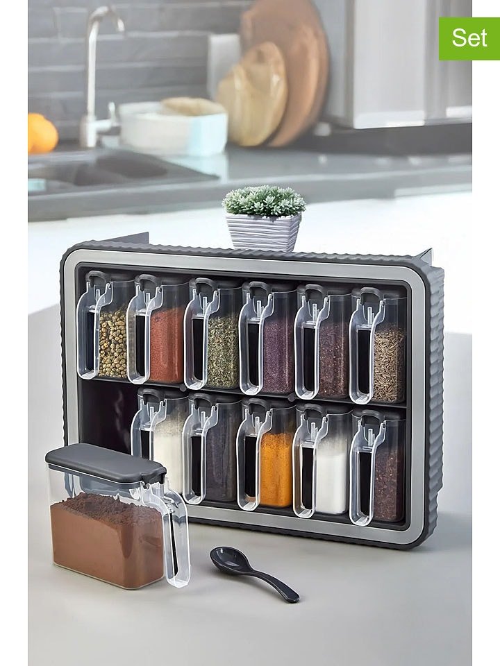 Violeta Home Pojemniki (13 szt.) w kolorze szarym - 34 x 24 x 14 cm rozmiar: onesize