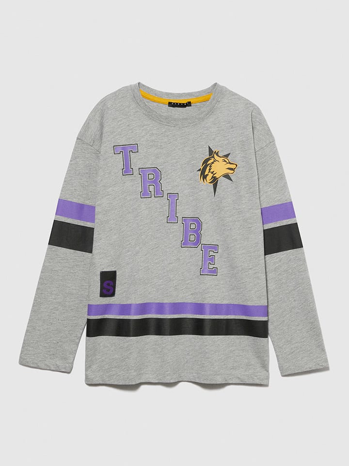 Sisley Koszulka w kolorze szaro-czarno-fioletowym rozmiar: 130