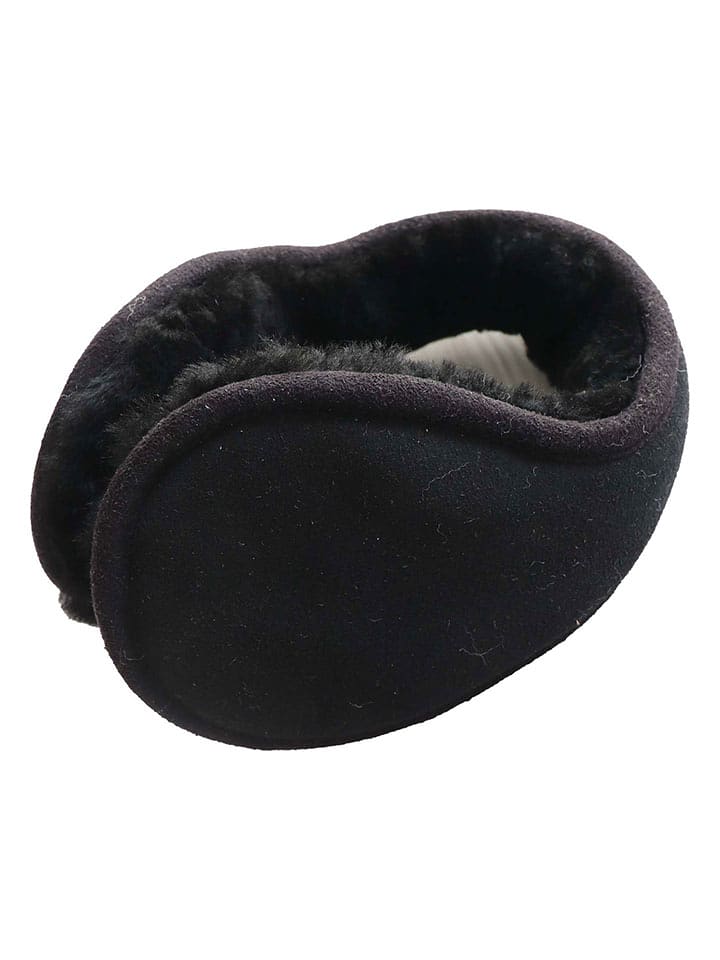 Kaiser Naturfellprodukte Wełniane nauszniki w kolorze czarnym rozmiar: onesize