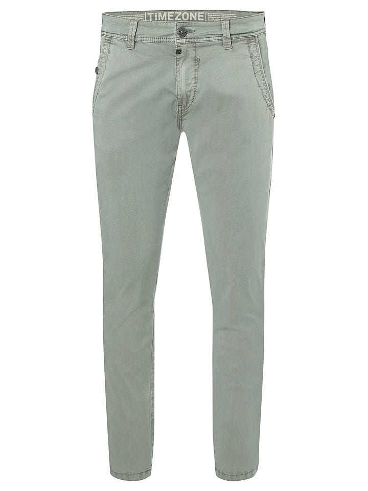Timezone Spodnie chino "Lui" - Regular fit - w kolorze miętowym rozmiar: W33/L34