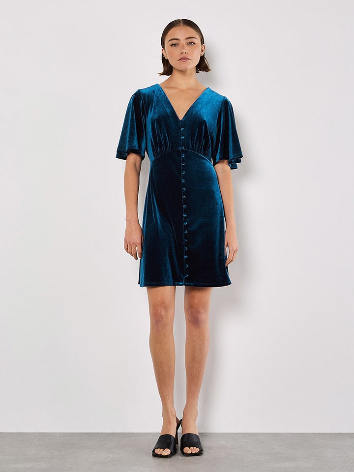 Apricot Aksamitna sukienka w kolorze niebieskim rozmiar: S