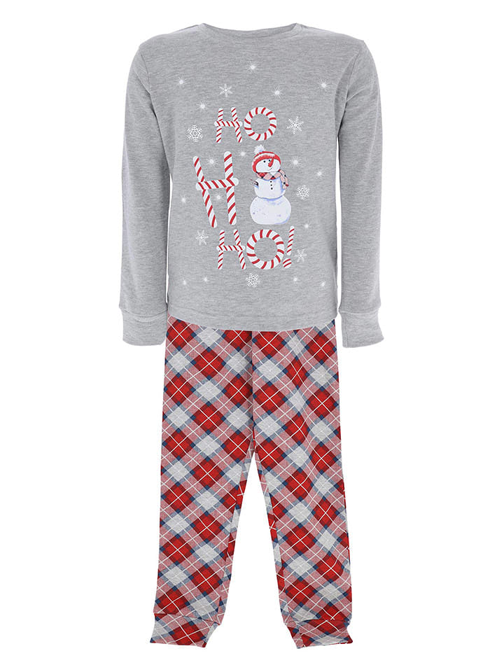 COTONELLA Piżama w kolorze szaro-czerwonym rozmiar: 119-130