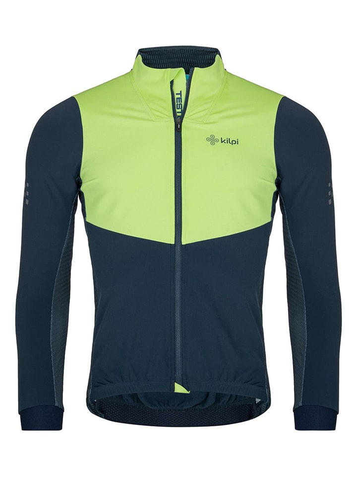 Kilpi Koszulka kolarska "Meveto" w kolorze granatowo-jaskrawozielonym rozmiar: S