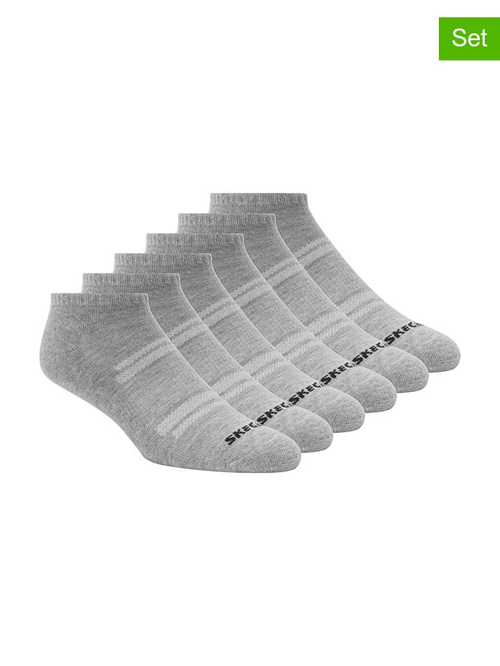 Skechers Skarpety (6 par) w kolorze szarym rozmiar: 36-39,5