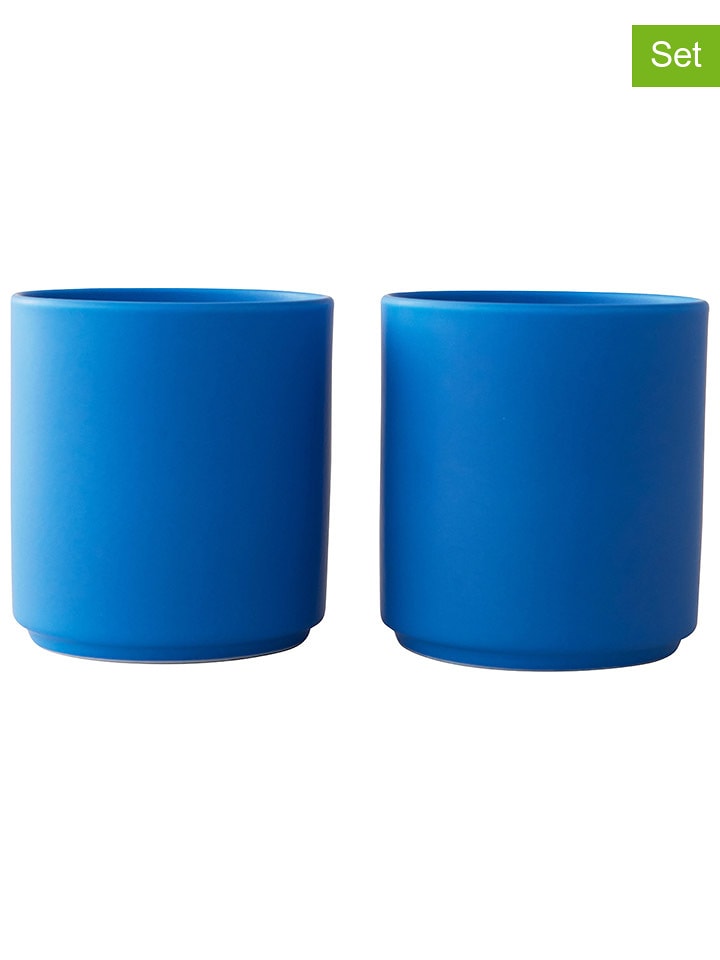 Design Letters Kubki (2 szt.) "The Mute Collection" w kolorze niebieskim - 250 ml rozmiar: onesize