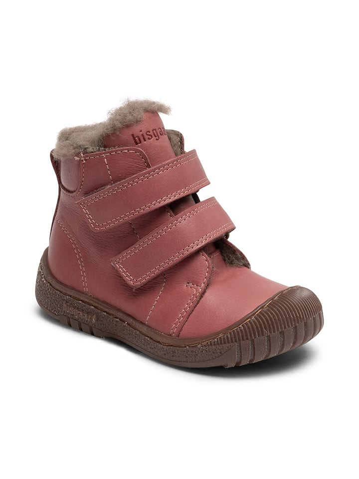 bisgaard Skórzane botki w kolorze szaroróżowym rozmiar: 25