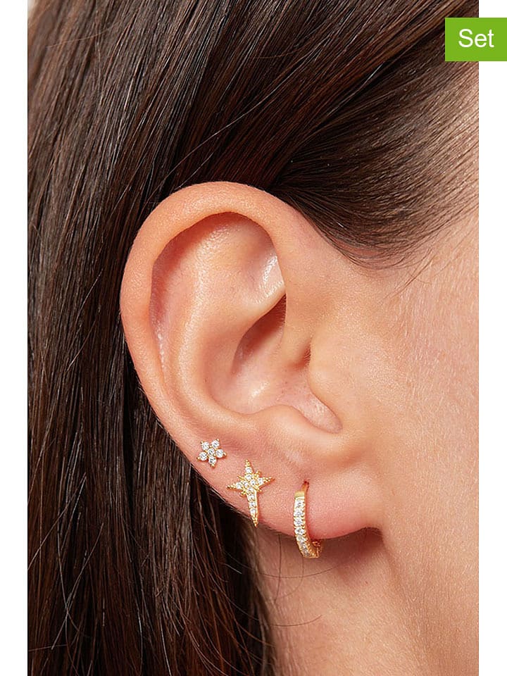 Lodie Silver 3-częściowy zestaw kolczyków rozmiar: onesize