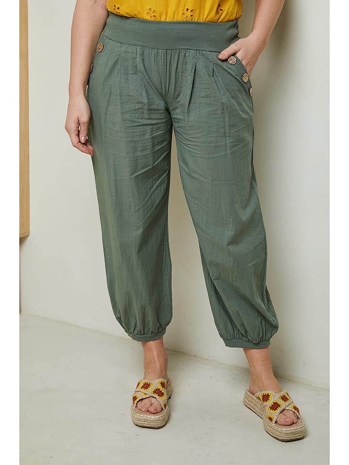 Curvy Lady Spodnie w kolorze khaki rozmiar: 48/50