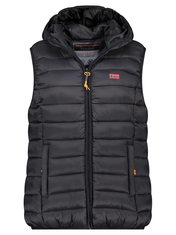 Geographical Norway Kamizelka pikowana "Vatikolor" w kolorze czarnym rozmiar: XL