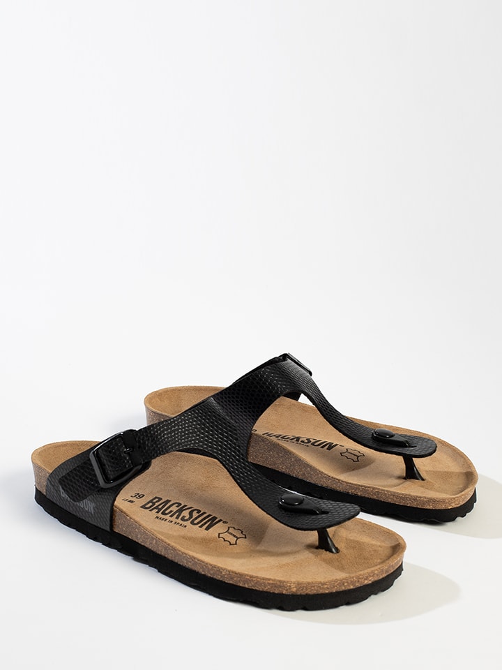 BACKSUN Japonki "Singapore" w kolorze czarnym rozmiar: 39