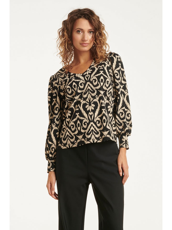 Smashed Lemon Bluzka w kolorze czarno-beżowym rozmiar: 3XL
