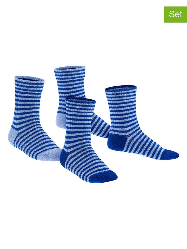 ESPRIT Skarpety (2 pary) "Sporty" w kolorze niebiesko-błękitnym rozmiar: 27-30