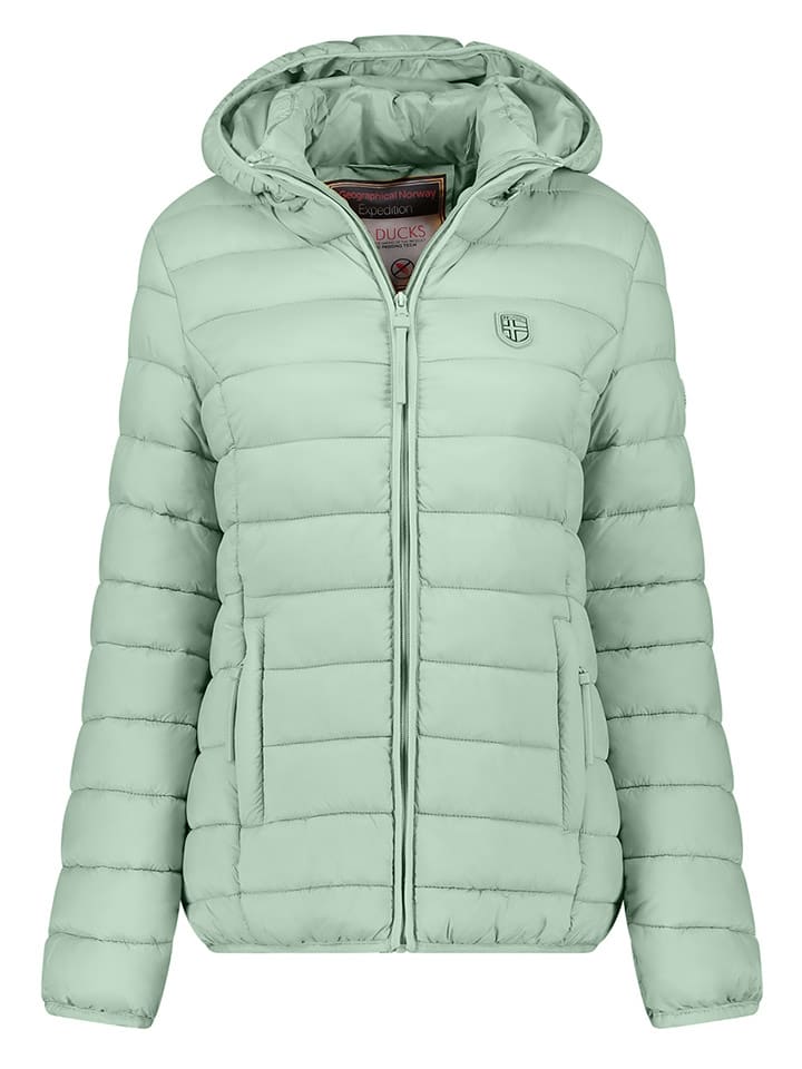 Geographical Norway Kurtka pikowana w kolorze zielonym rozmiar: XL