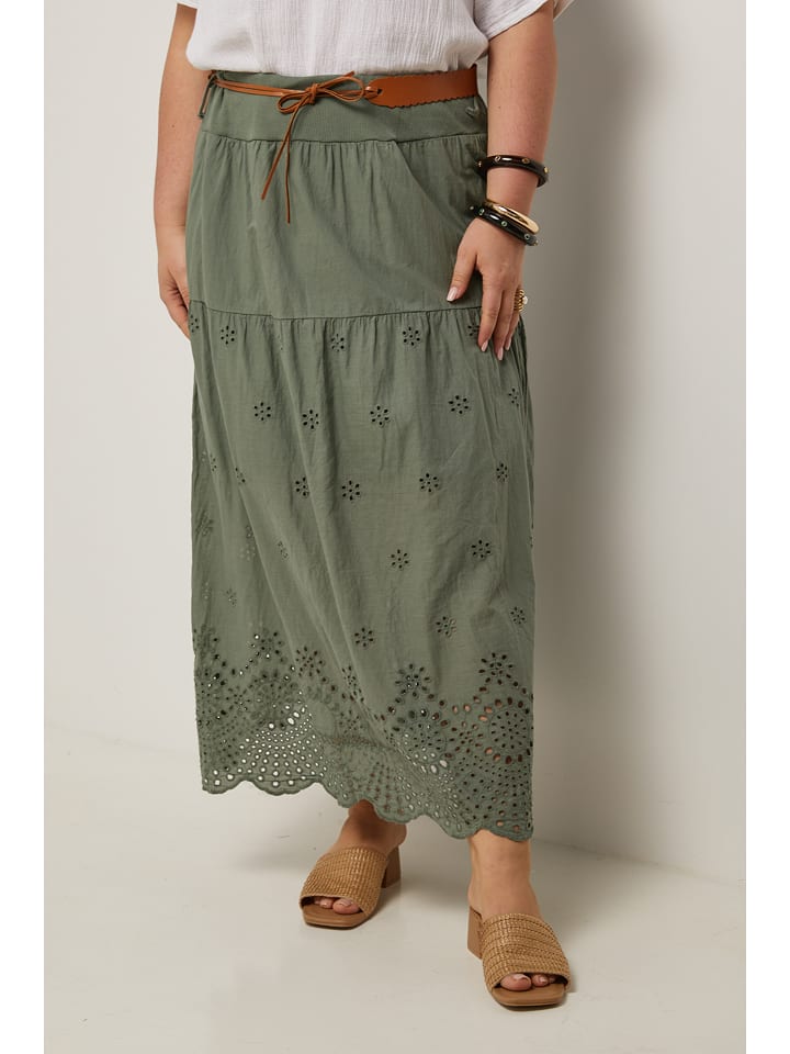 Curvy Lady Spódnica w kolorze khaki rozmiar: 40/42