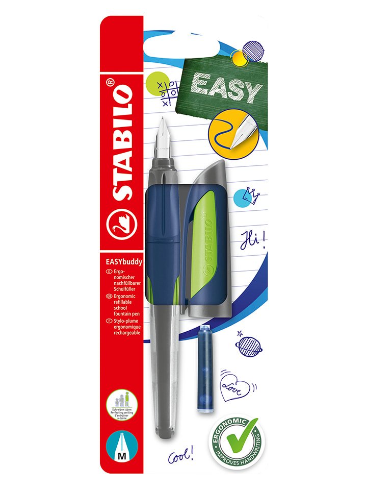 STABILO Pióro wieczne "EASYbuddy M" w kolorze zielono-niebieskim rozmiar: onesize