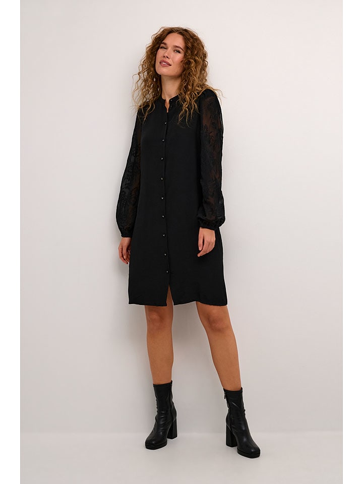 CULTURE Sukienka "Lotte" w kolorze czarnym rozmiar: L