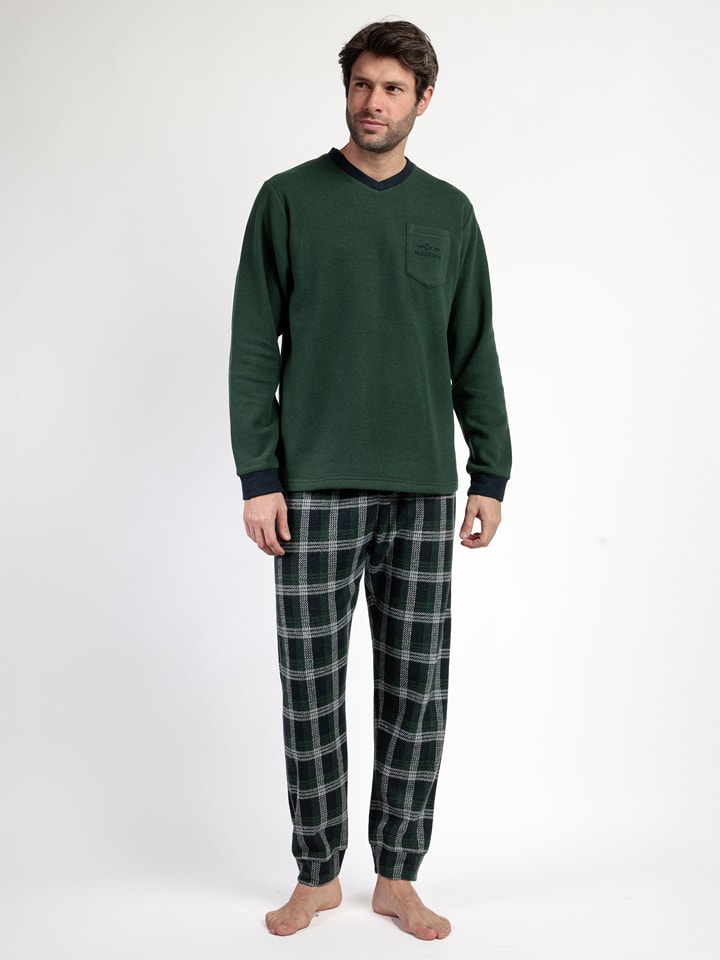 admas Piżama "Magnific" w kolorze ciemnozielono-granatowym rozmiar: XXL