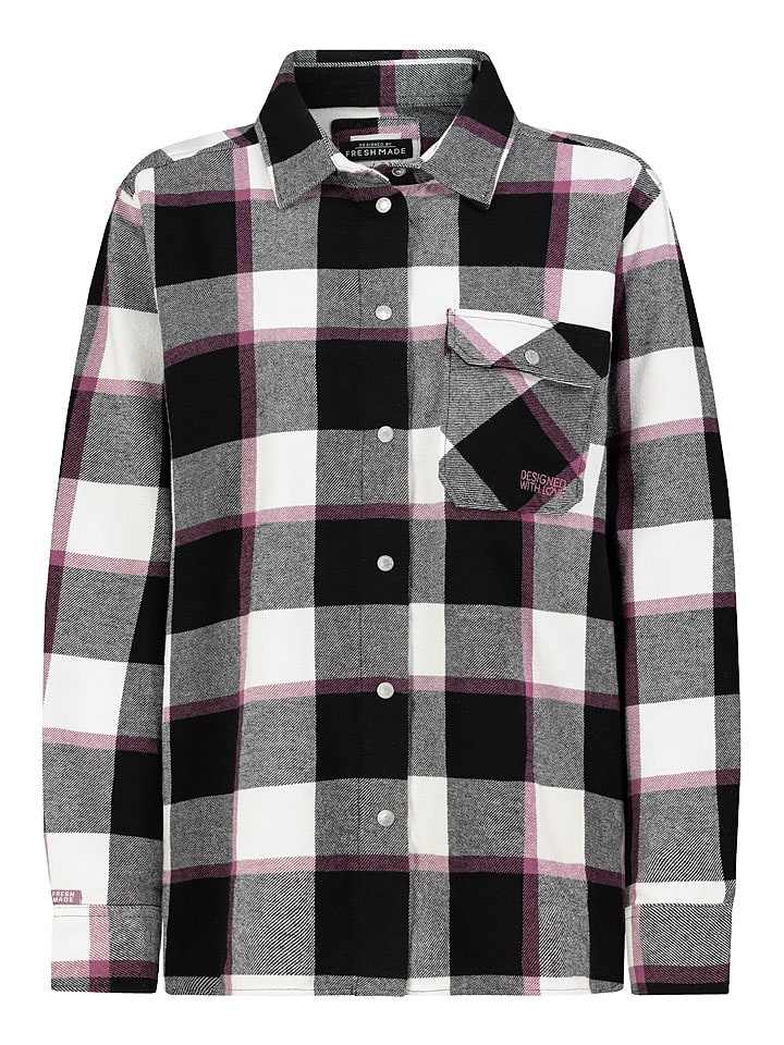 Sublevel Koszula w kolorze czarno-biało-różowym rozmiar: S