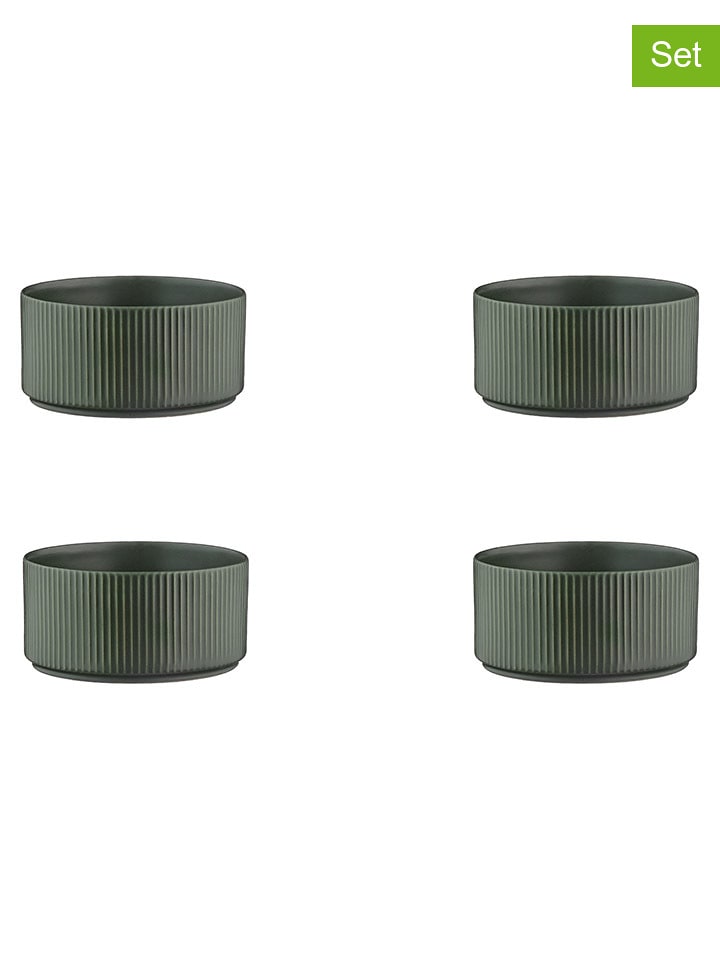 Björn Miski (4 szt.) "Scandi" w kolorze oliwkowym do serwowania - Ø 12 cm rozmiar: onesize