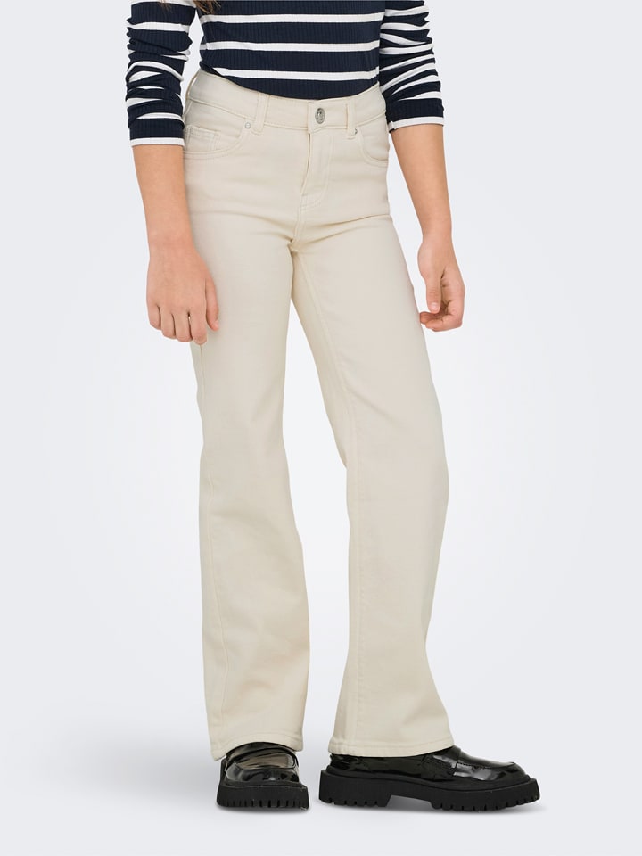KIDS ONLY Dżinsy - Regular fit - w kolorze kremowym rozmiar: 140