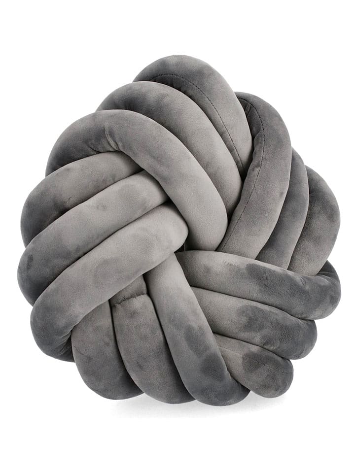 Bizzotto Poduszka "Entwine" w kolorze szarym - Ø 38 cm rozmiar: onesize