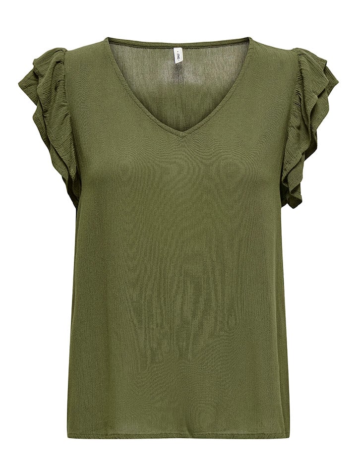 ONLY Bluzka "Chiara" w kolorze khaki rozmiar: S