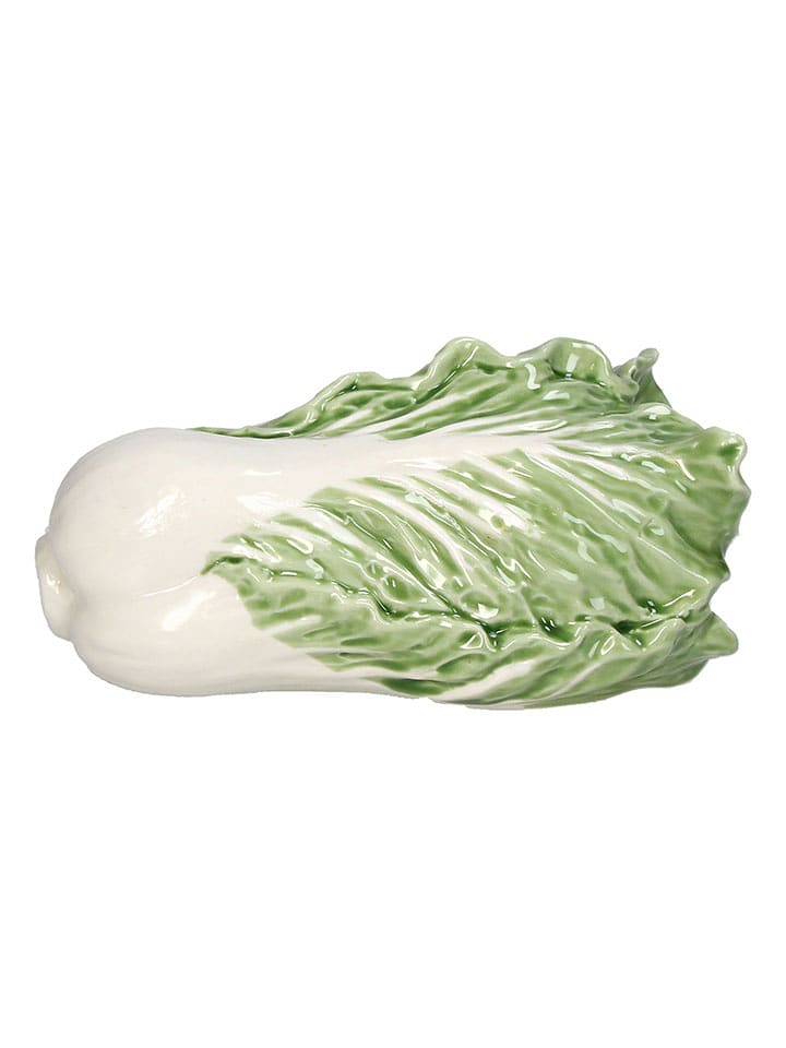 Kersten Figurka dekoracyjna "Pak Choi" w kolorze zielono-białym - 16 x 8,5 x 7,5 cm rozmiar: onesize