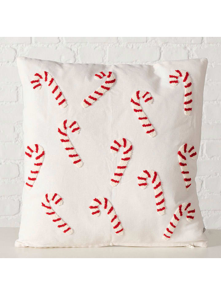 Boltze Poduszka "Candycane" w kolorze biało-czerwonym - 45 x 45 cm rozmiar: onesize