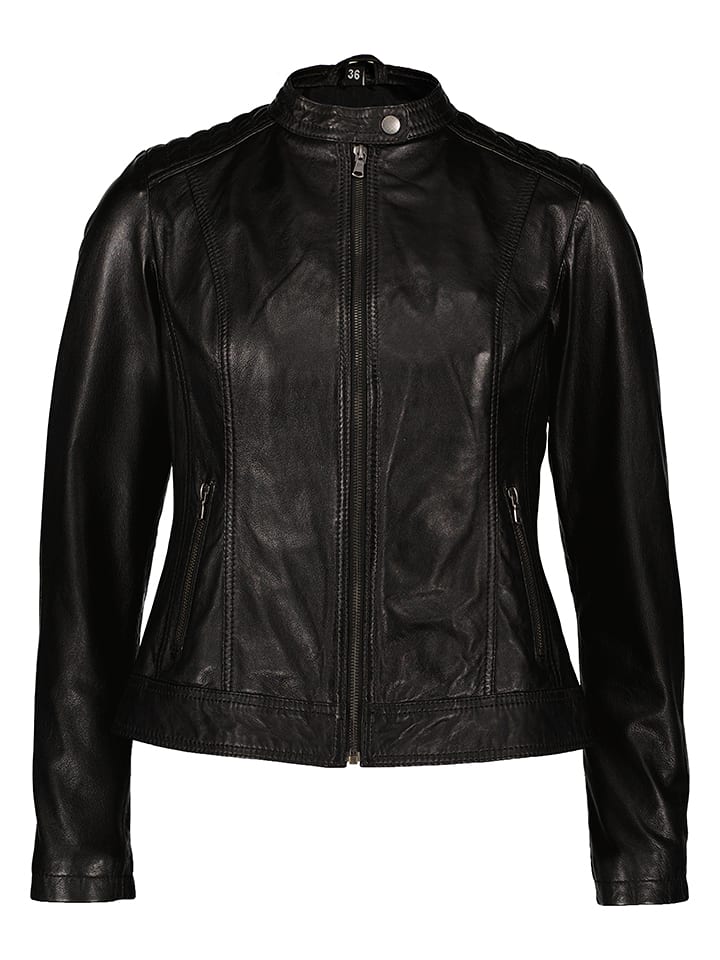 7eleven Skórzana kurtka "Merryl" w kolorze czarnym rozmiar: 42