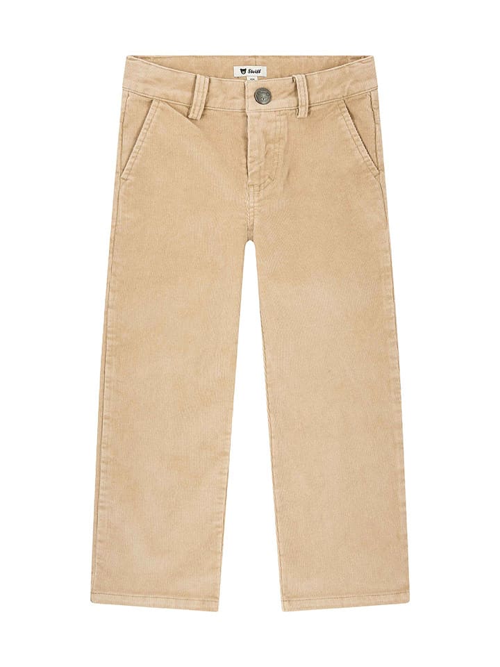 Steiff Spodnie sztruksowe w kolorze beżowym rozmiar: 110