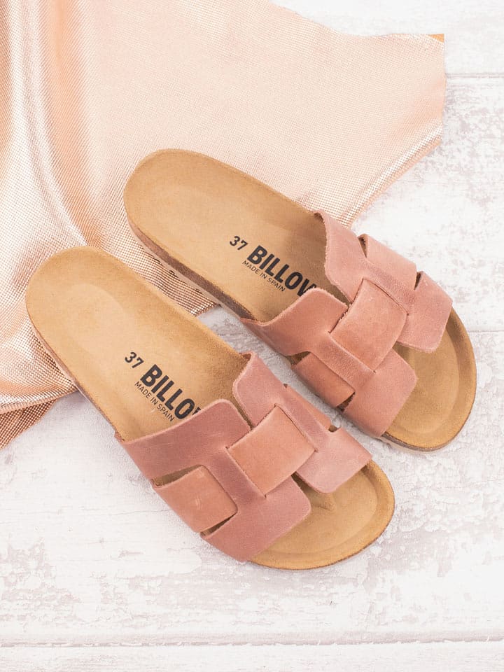 billowy Skórzane klapki w kolorze jasnoróżowym rozmiar: 41