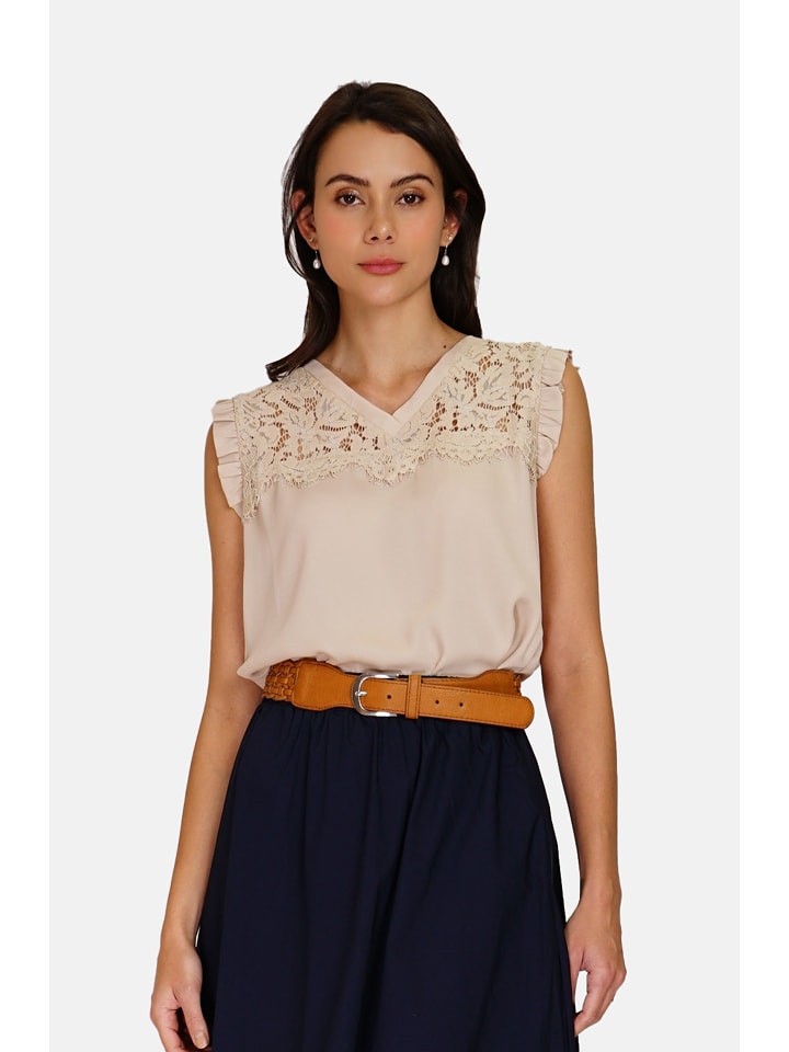 ASSUILI Bluzka w kolorze beżowym rozmiar: 42