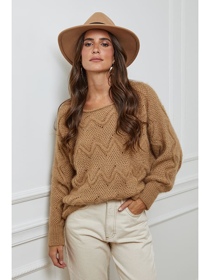 L'armoire de Suzette Sweter w kolorze karmelowym rozmiar: 34/36