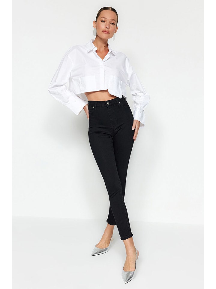 trendyol Dżinsy - Skinny fit - w kolorze czarnym rozmiar: 34