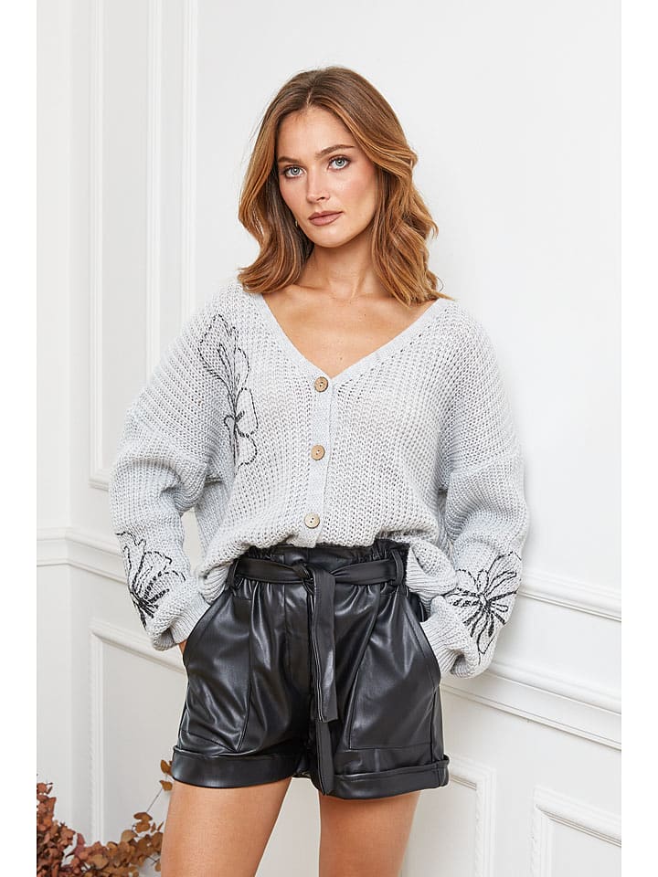 Joséfine Kardigan "Beegees" w kolorze jasnoszarym rozmiar: L