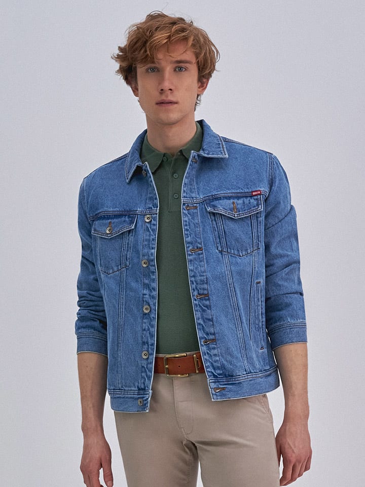 BIG STAR Kurtka dżinsowa w kolorze niebieskim rozmiar: M