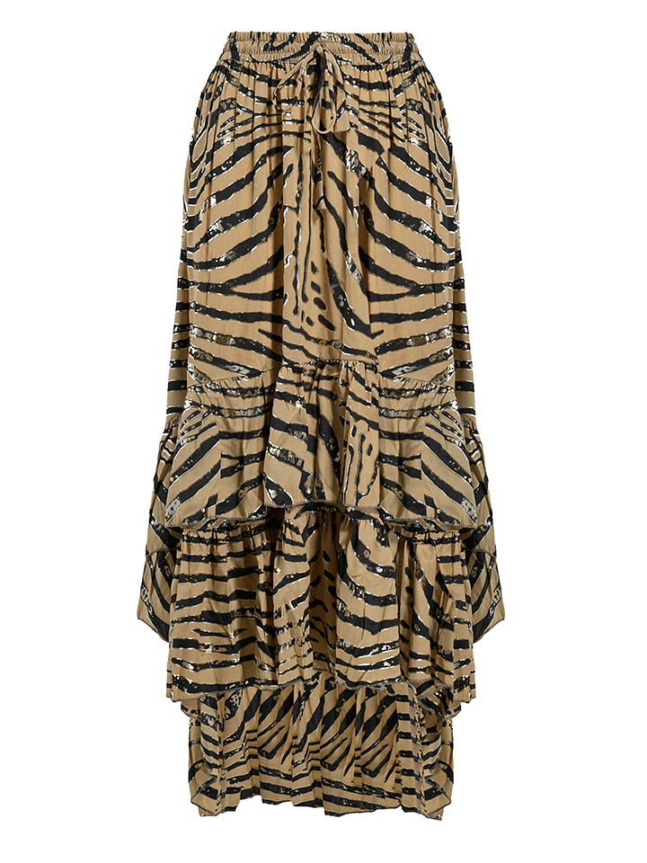 BLE Spódnica w kolorze jasnobrązowo-czarnym rozmiar: S/M