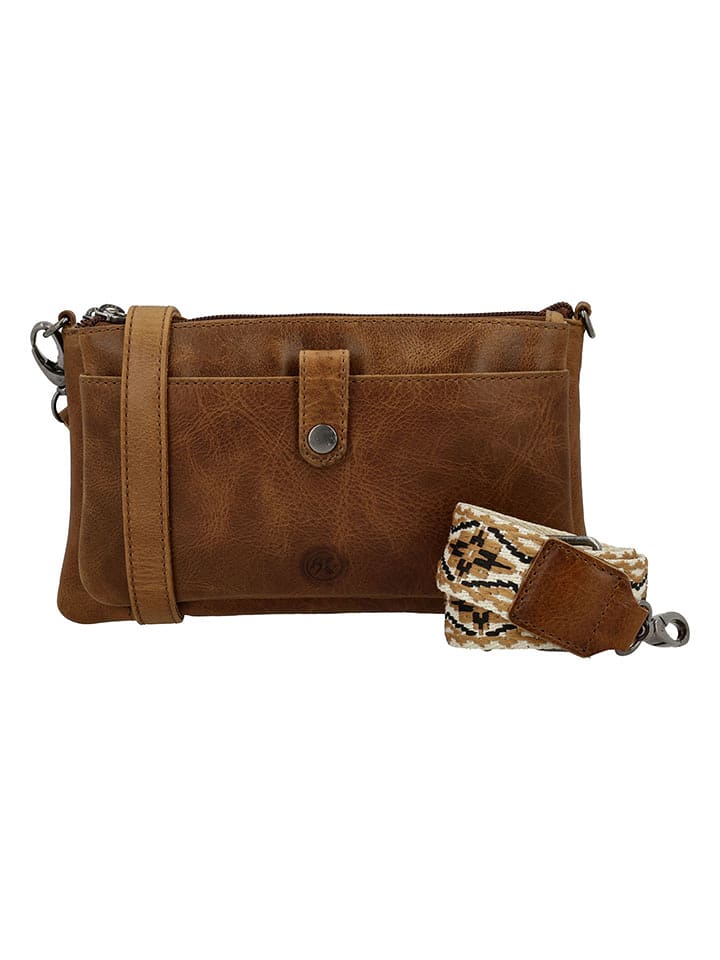 HIDE & STITCHES Skórzana torebka w kolorze jasnobrązowym - 24 x 14 x 2 cm rozmiar: onesize