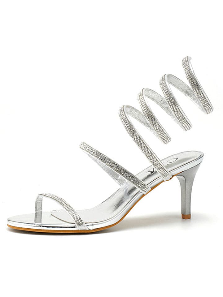 C'M Sandały w kolorze srebrnym rozmiar: 41