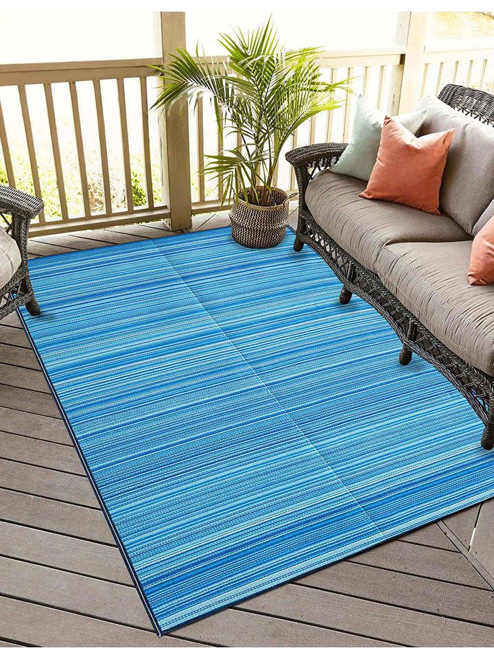 Conceptum Hypnose Dywan zewnętrzny "Hasir 007" w kolorze niebieskim rozmiar: 180x270 cm