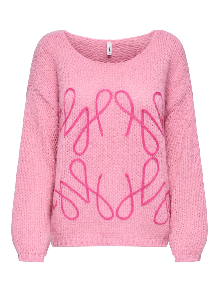 ONLY Sweter w kolorze jasnoróżowym rozmiar: L