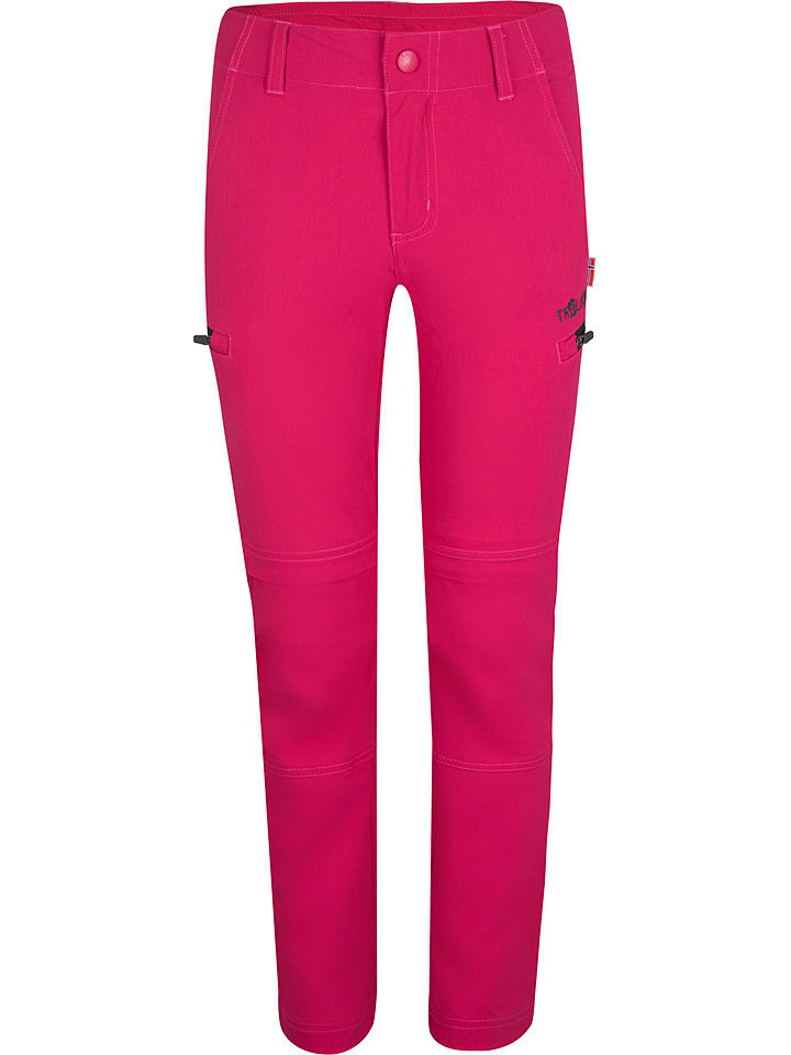 Trollkids Spodnie trekkingowe Zipp-Off "Kjerag Zip" w kolorze różowym rozmiar: 116