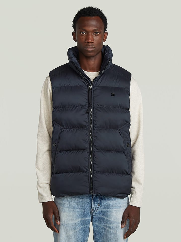 G-Star Kamizelka pikowana w kolorze granatowym rozmiar: S