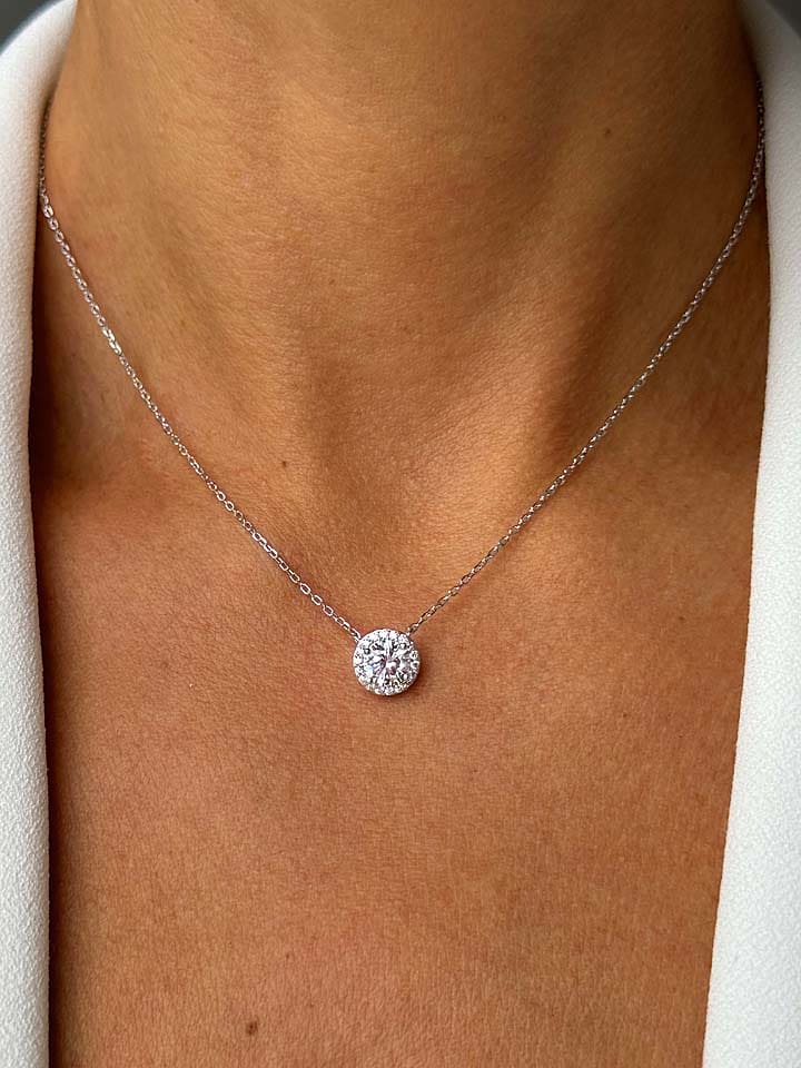 DI GIORGIO Srebrny naszyjnik z elementem ozdobnym - dł. 40 cm rozmiar: onesize