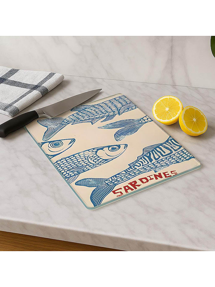 Violeta Home Deska w kolorze kremowo-niebieskim do krojenia - 30 x 20 cm rozmiar: onesize