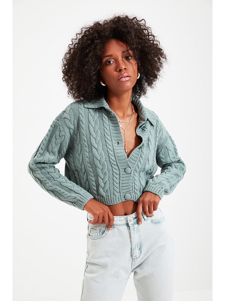 trendyol Kardigan w kolorze miętowym rozmiar: M